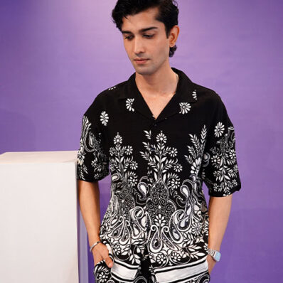 Printed Black/White Summer Set