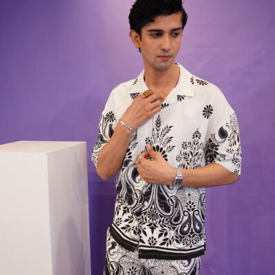 Printed White/Black Summer Set